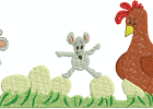 Huhn mit Mäusen